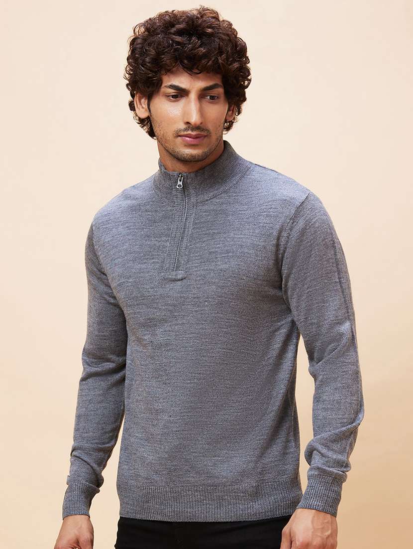 men grey acrylic pullover - 20344458 -  Standard Image - 1