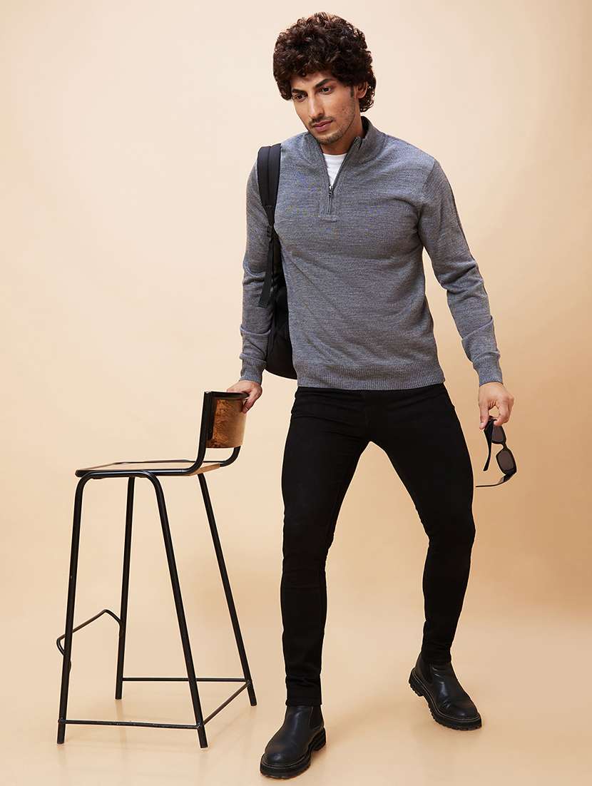 men grey acrylic pullover - 20344458 -  Standard Image - 4