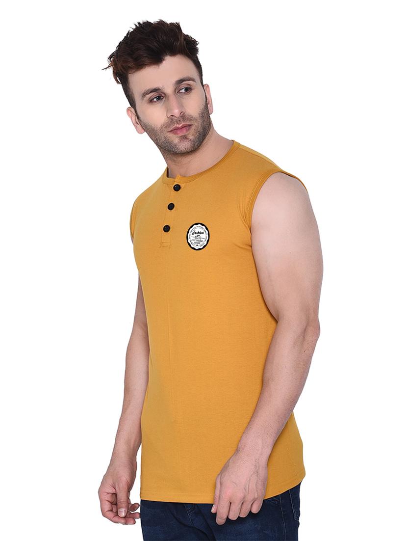 round neck solid sleeveless regular t-shirt - 20345093 - Standard Image - 1