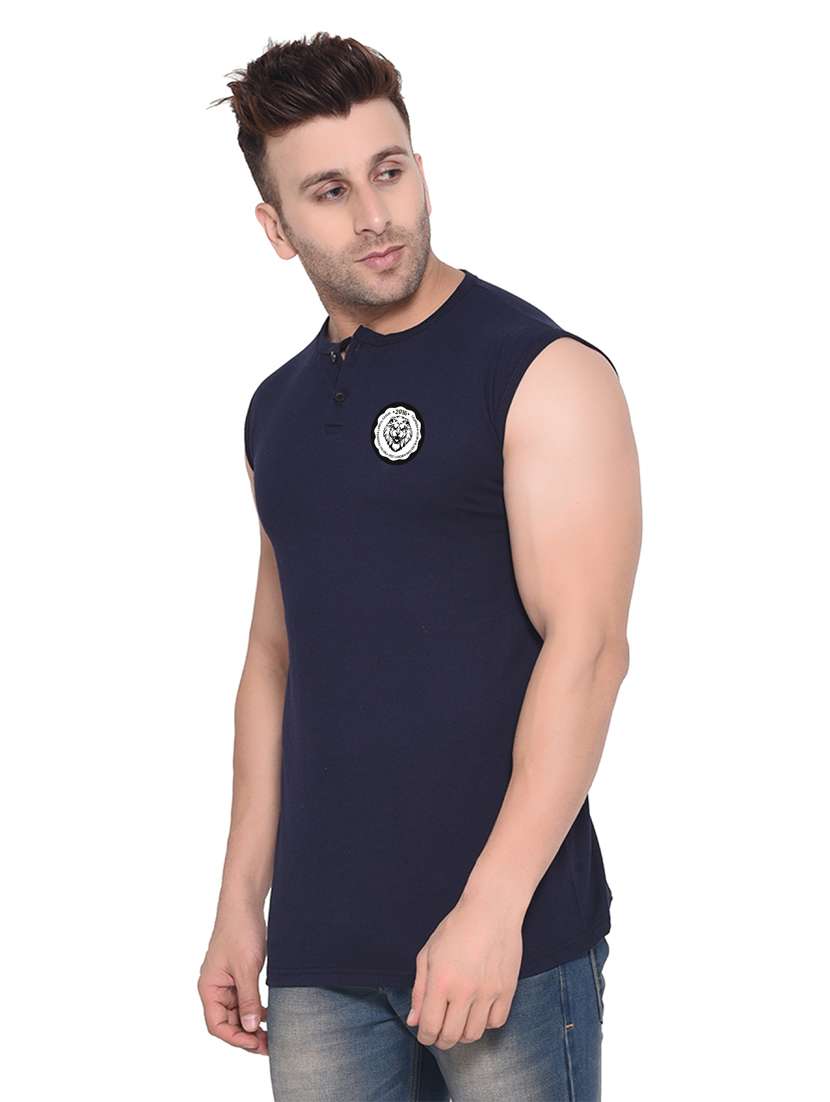 men henley neck plain t-shirt - 20345111 -  Standard Image - 1