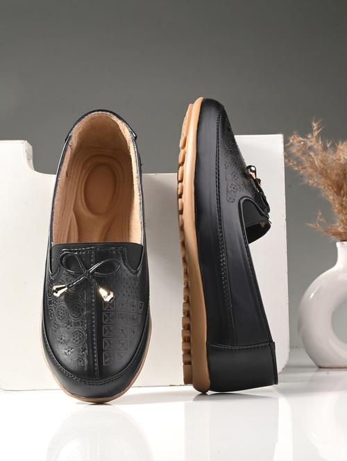 women black slip on loafer - 20345136 - Standard Image - 0