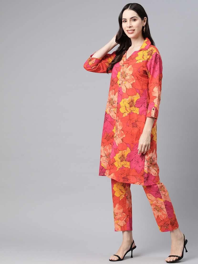 multi colored printed co-ord set - 20345299 -  Standard Image - 1