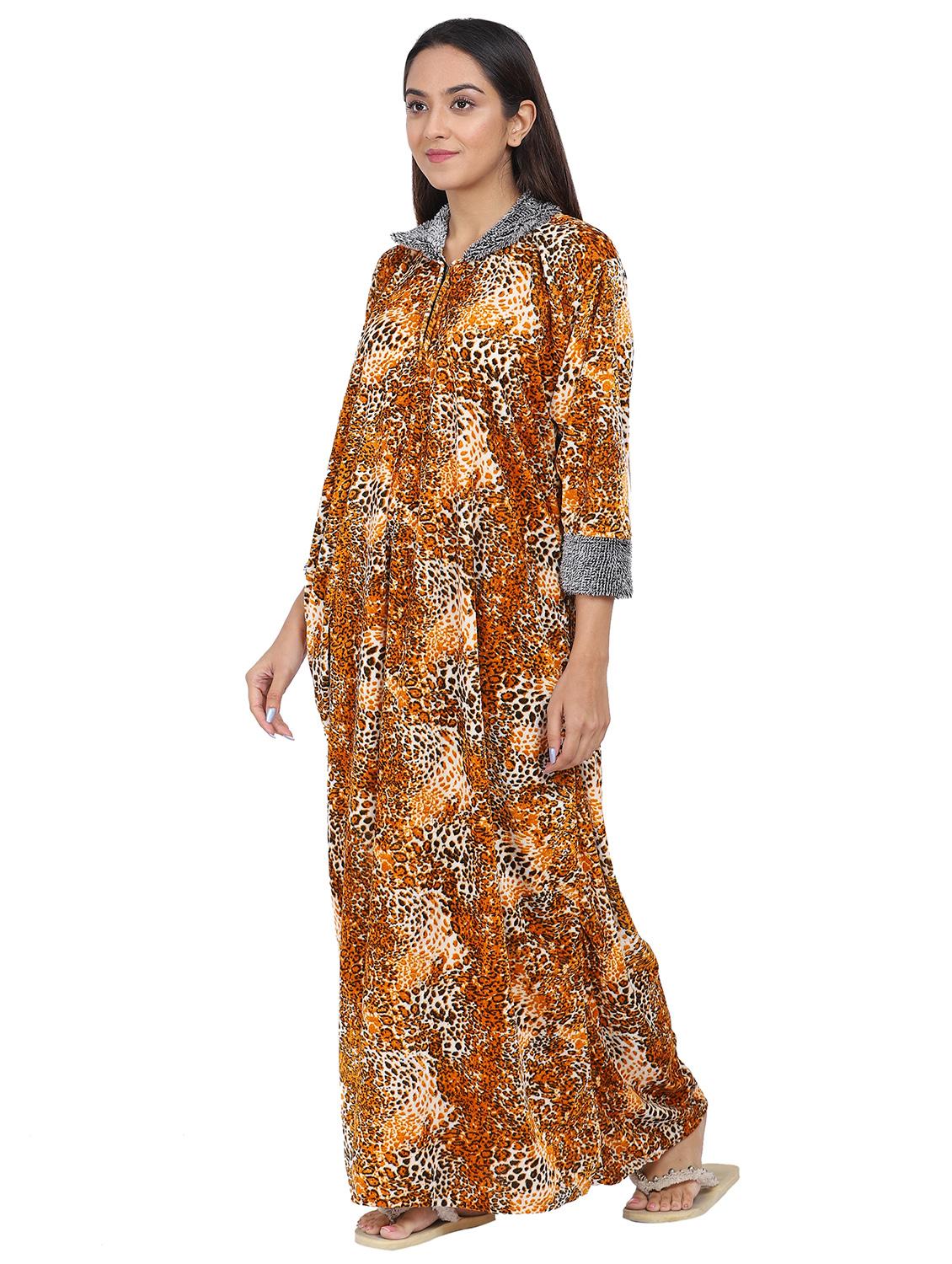 yellow animal print nighty - 20345382 - Standard Image - 1