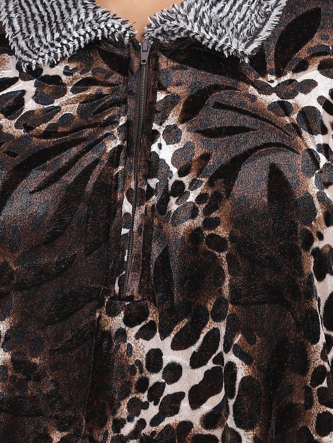 brown animal print nighty - 20345384 -  Standard Image - 4