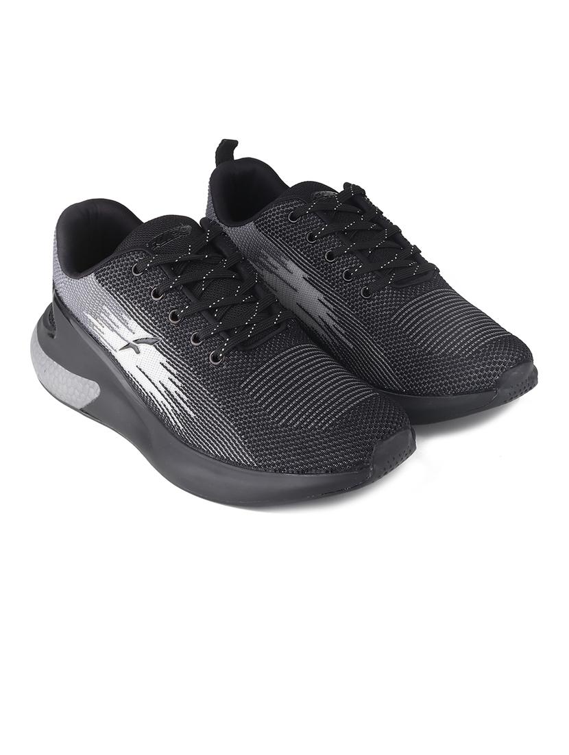 men black color block lace up walking sport shoe - 20345395 - Standard Image - 1