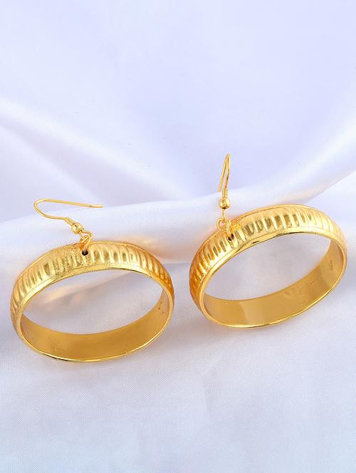 goldplated alloy hoop fashion earrings for women - 20345409 -  Standard Image - 0