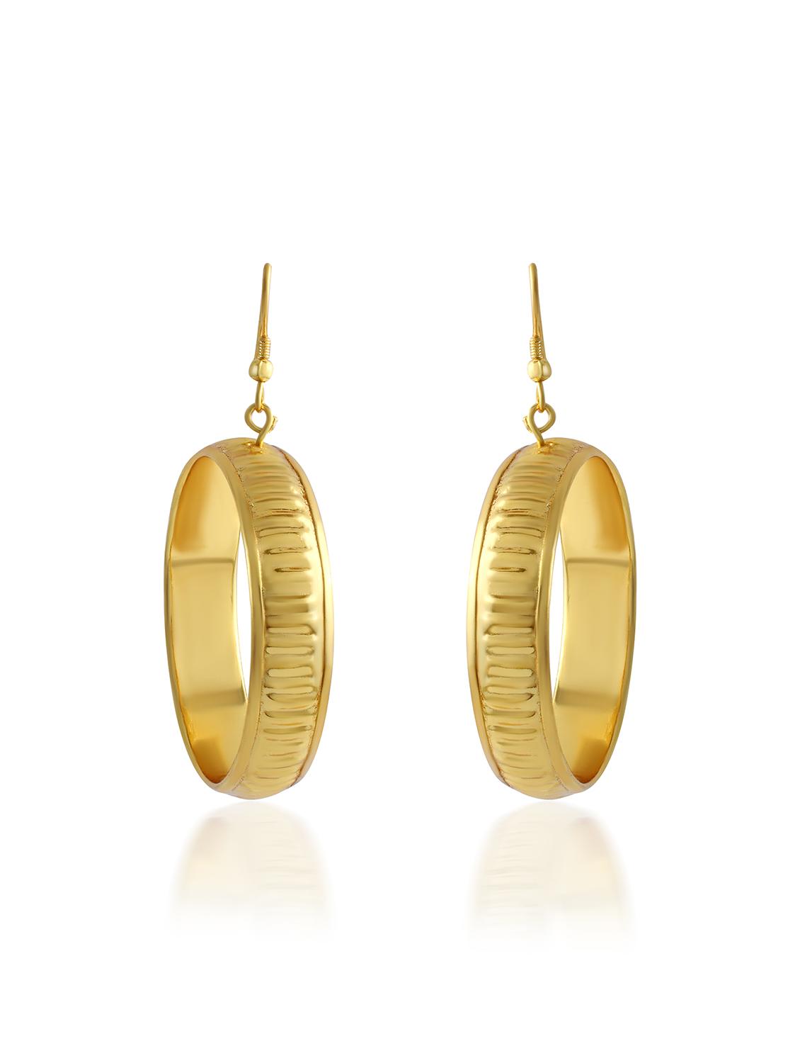 goldplated alloy hoop fashion earrings for women - 20345409 -  Standard Image - 1