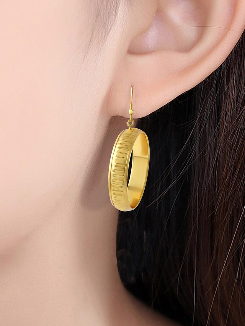 goldplated alloy hoop fashion earrings for women - 20345409 - Standard Image - 4