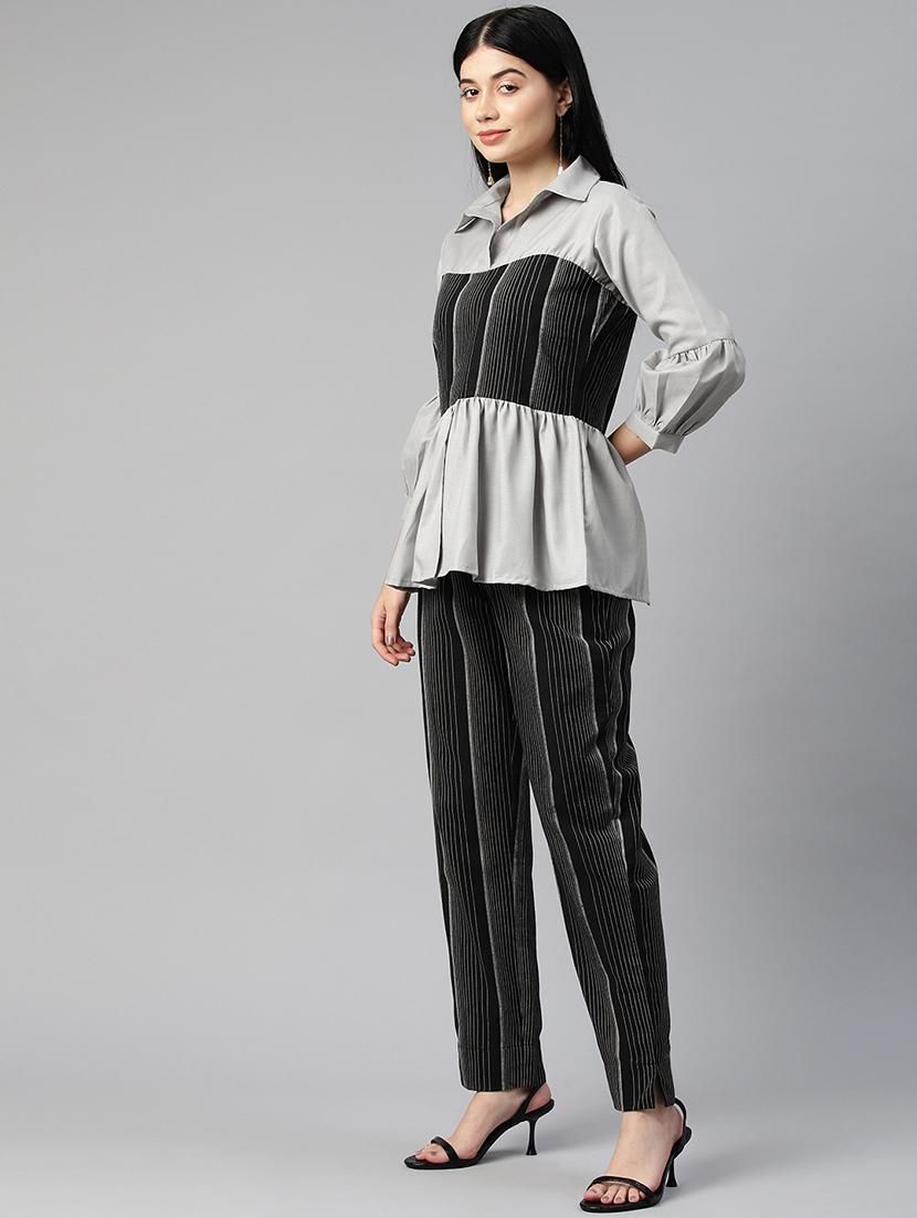 multi color check print top and trouser co-ord - 20346209 - Standard Image - 1