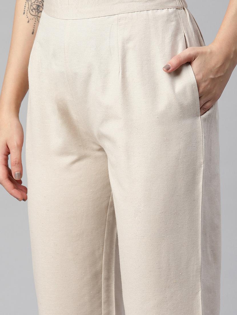 cream solid blazer and trousers co-ord - 20346230 - Standard Image - 4
