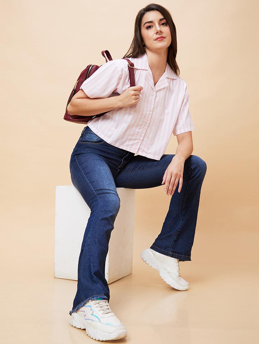 women white cotton shirt style top - 20346241 - Standard Image - 4