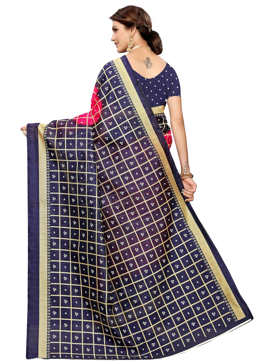 pink colored printed  saree with blouse - 20348592 -  Standard Image - 1