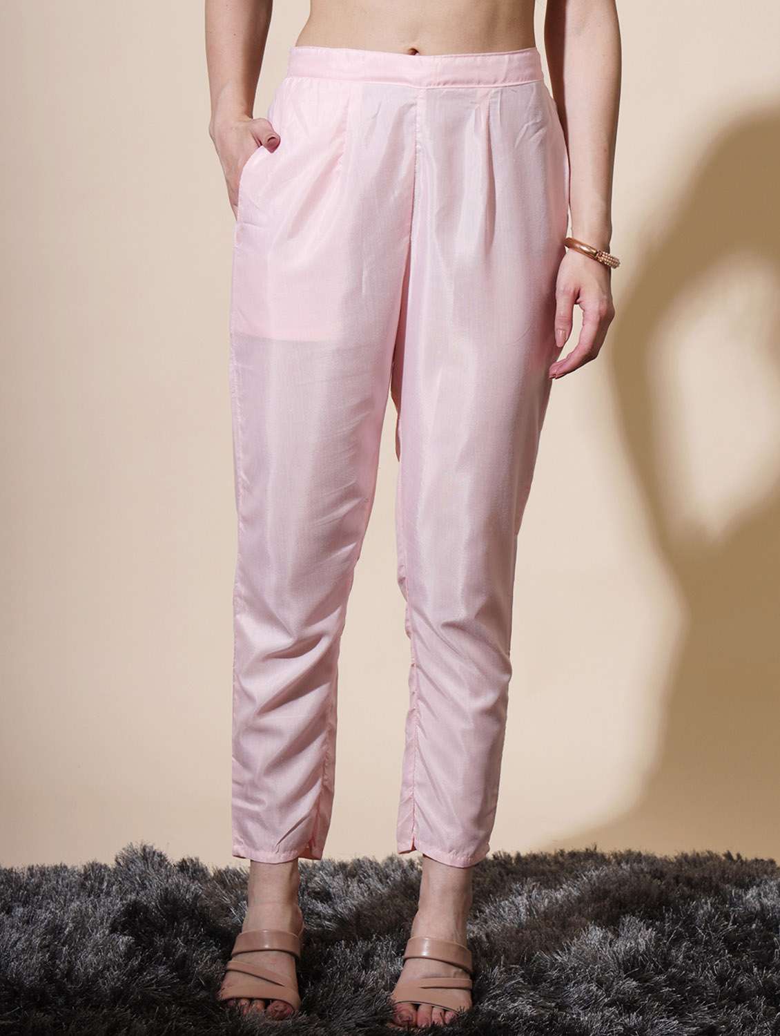pink colored kurta pant set - 20353650 - Standard Image - 4