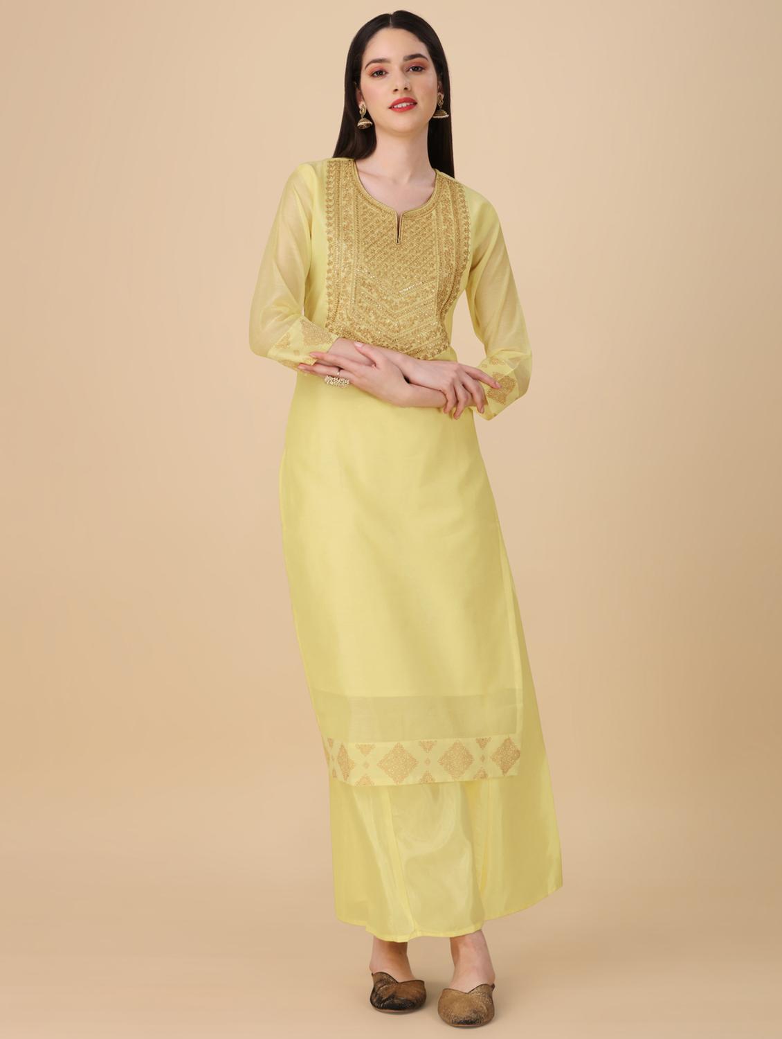zari embroidered suit set - 20353673 - Standard Image - 4