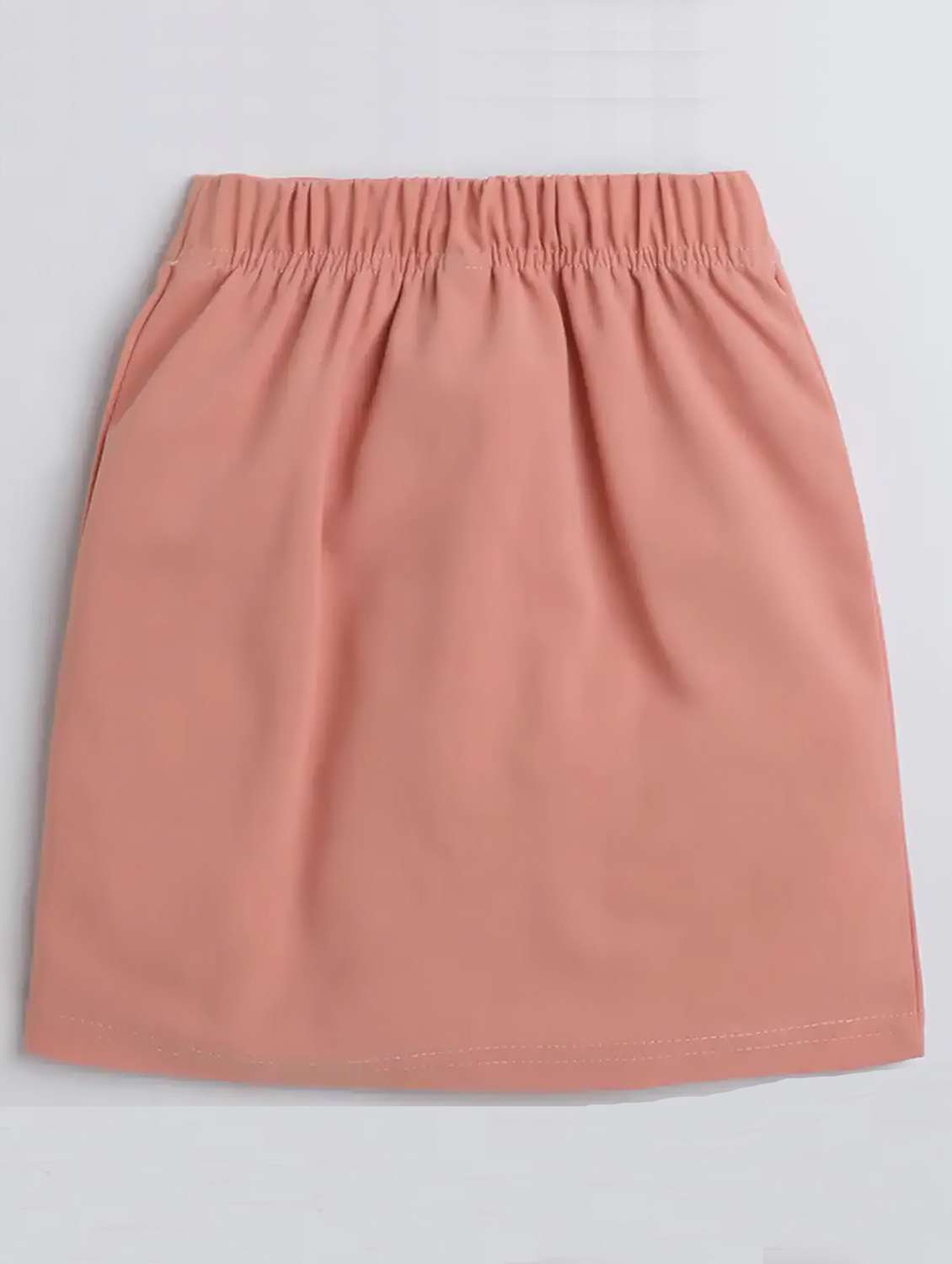 girls solid cotton knee lenght skirt - 20355034 -  Standard Image - 1