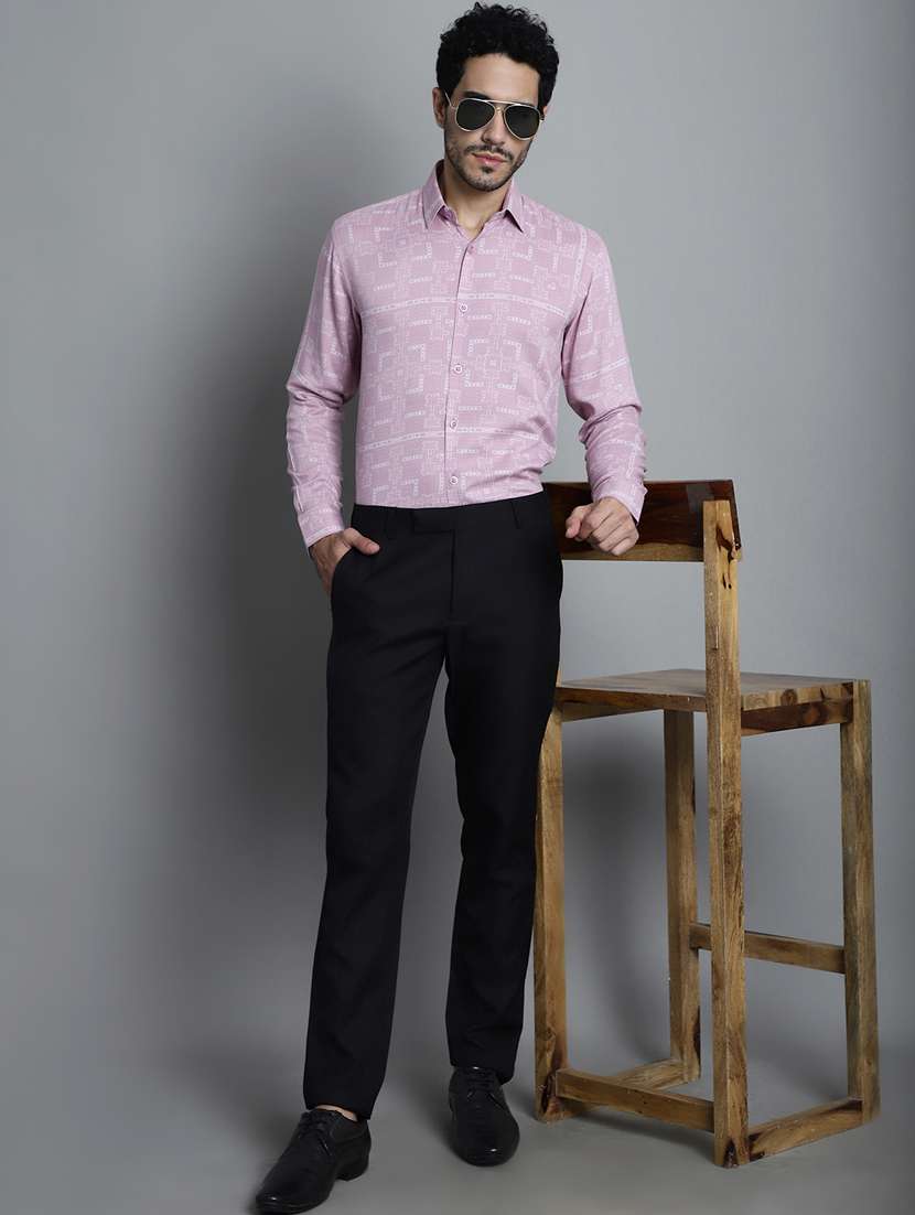 pink viscose formal shirt - 20355040 -  Standard Image - 4