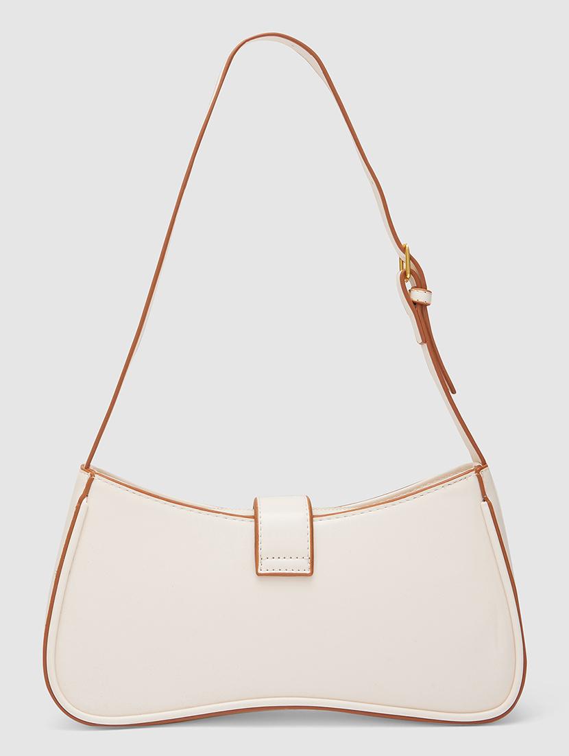 globus women white solid vegan leather handheld bag - 20355082 -  Standard Image - 1