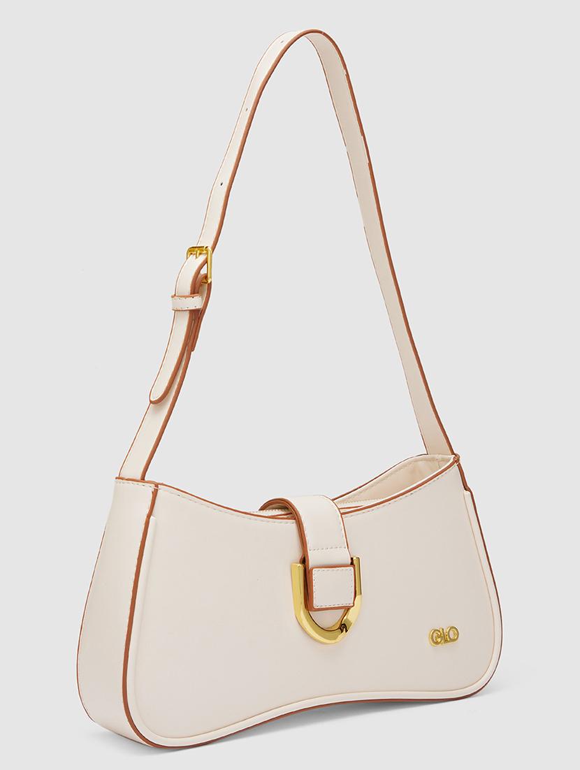 globus women white solid vegan leather handheld bag - 20355082 - Standard Image - 4