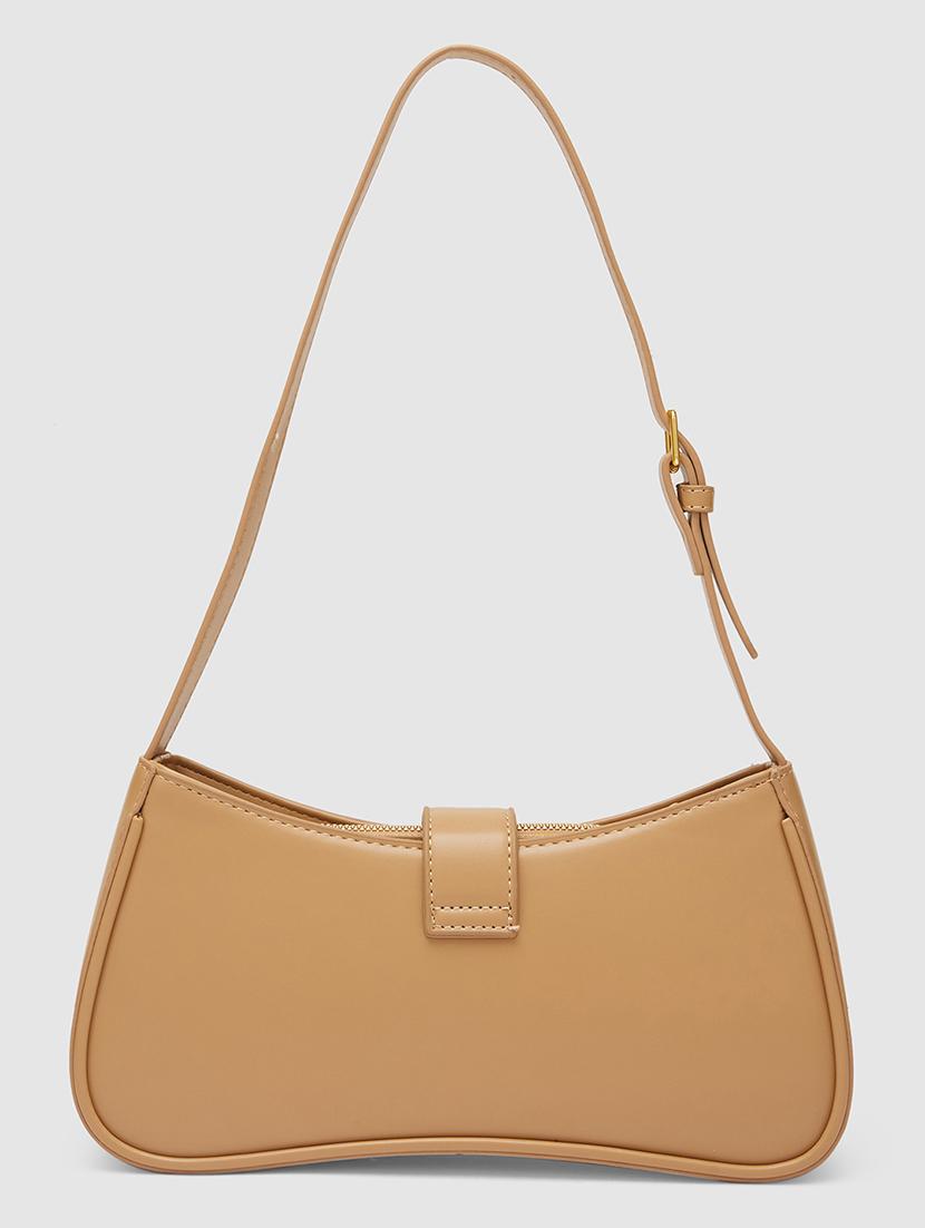 women solid leatherette handbag - 20355083 - Standard Image - 1