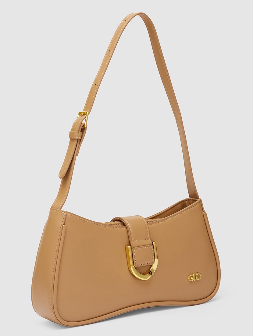 women solid leatherette handbag - 20355083 - Standard Image - 4