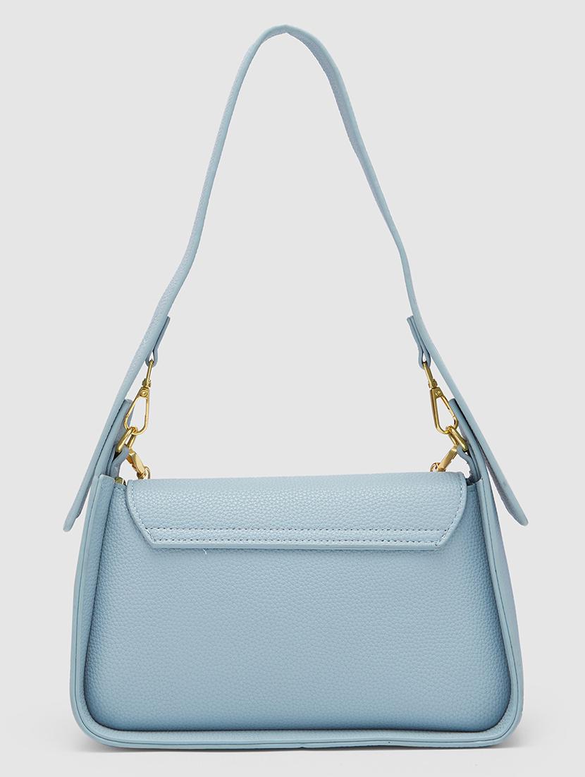 women solid leatherette handbag - 20355084 - Standard Image - 1