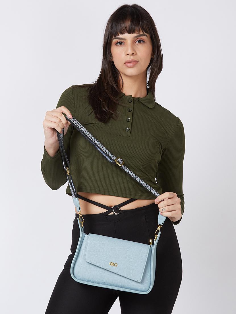 women solid leatherette handbag - 20355084 - Standard Image - 6