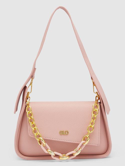 women solid leatherette handbag - 20355085 - Standard Image - 0
