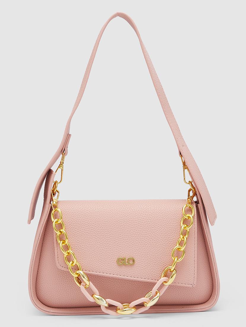 women solid leatherette handbag - 20355085 - Zoom Image - 0
