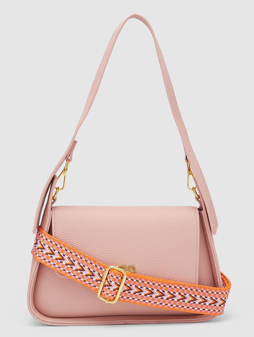 women solid leatherette handbag - 20355085 - Standard Image - 4