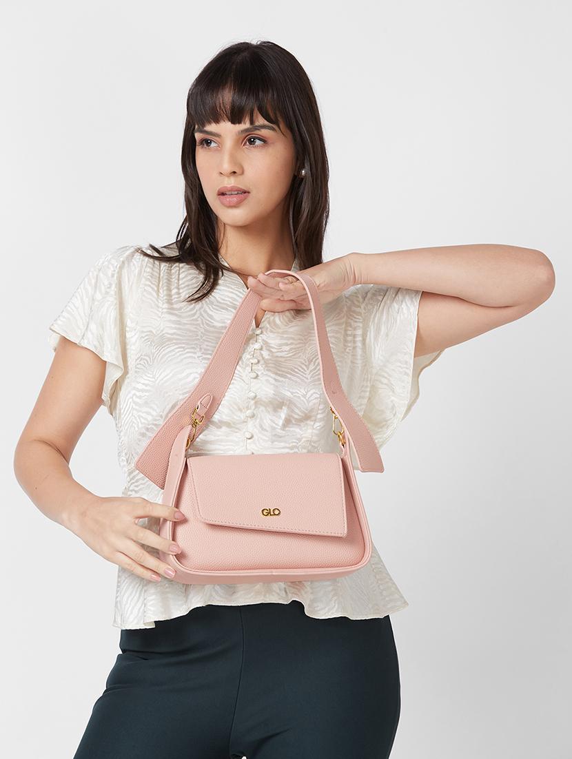 women solid leatherette handbag - 20355085 - Standard Image - 6