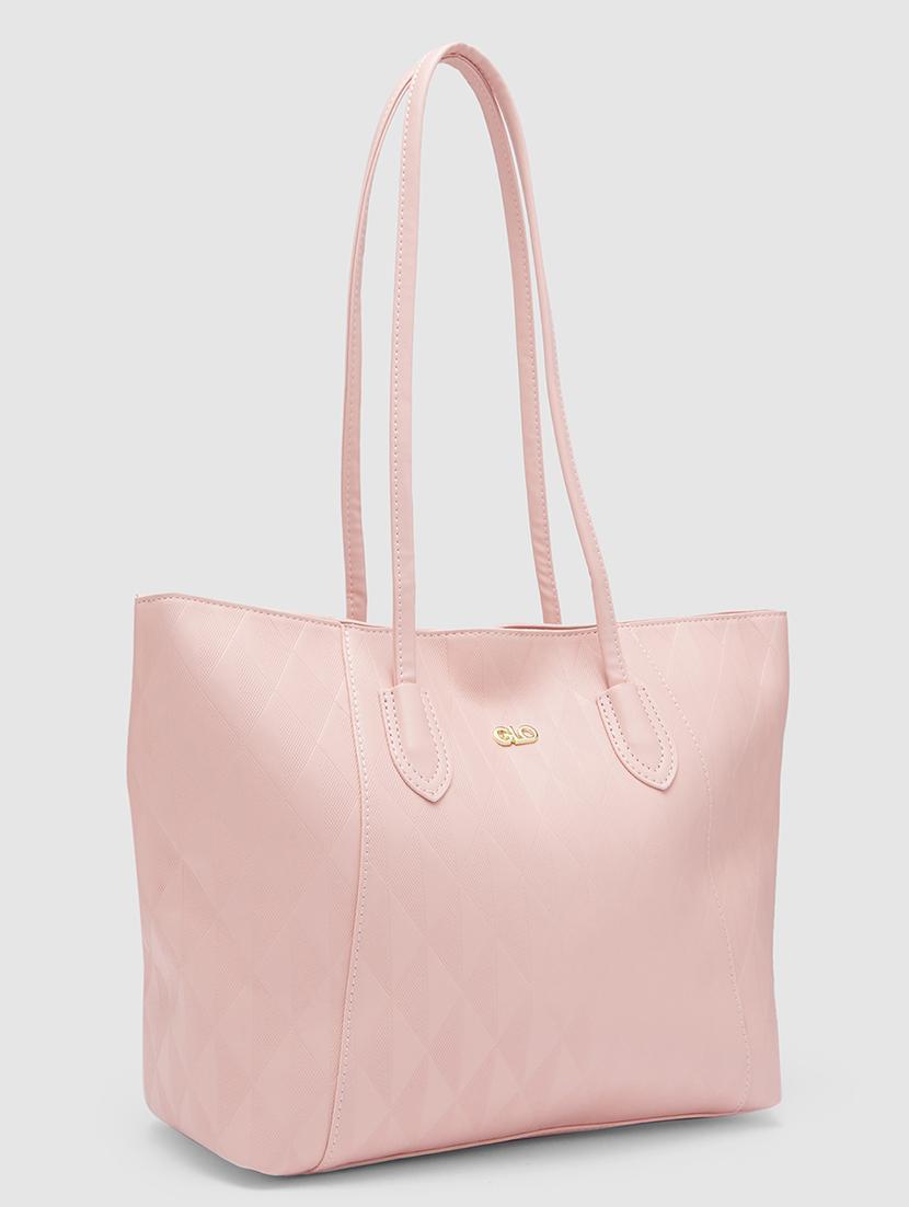 women pink leatherette regular handbag - 20355086 - Standard Image - 4
