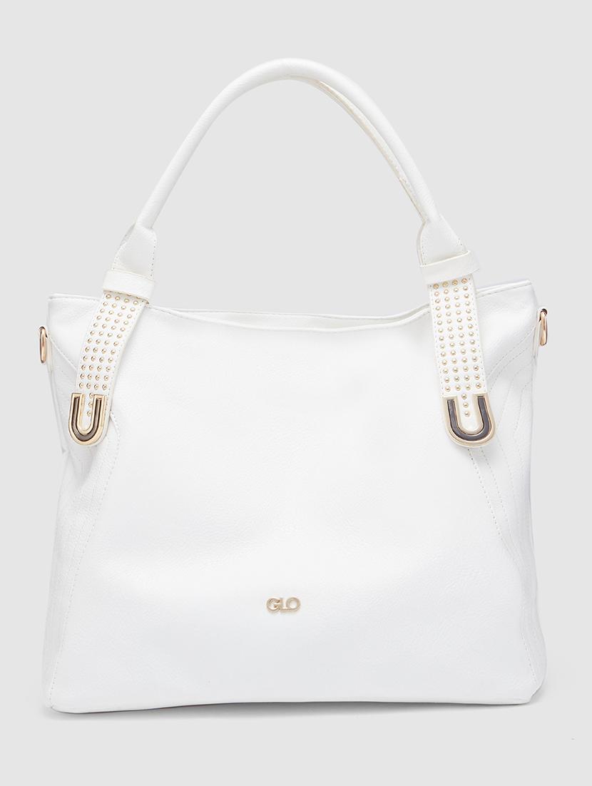 white leatherette (pu) handbag - 20355094 -  Zoom Image - 0