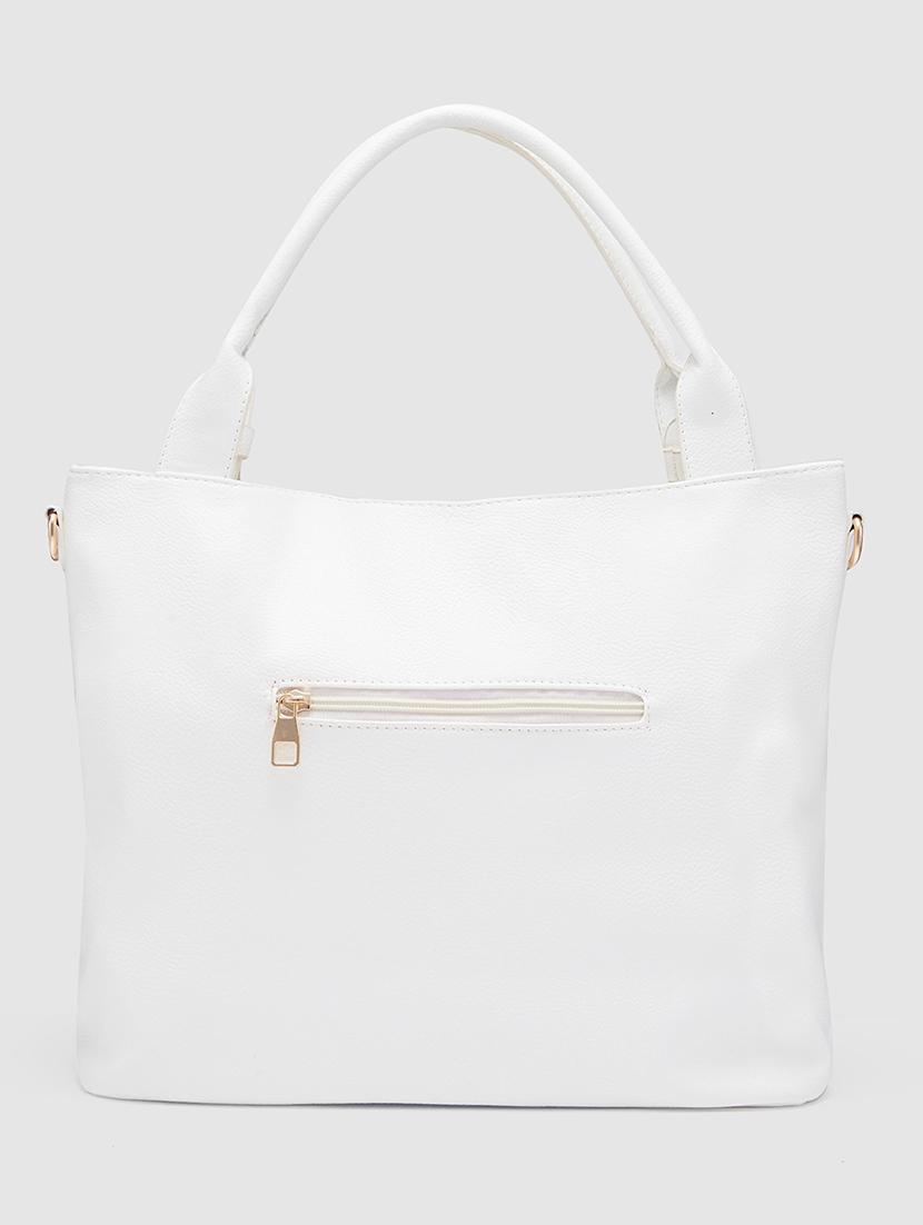 white leatherette (pu) handbag - 20355094 -  Standard Image - 1