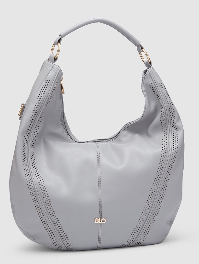 grey leatherette (pu) handbag - 20355095 - Zoom Image - 0