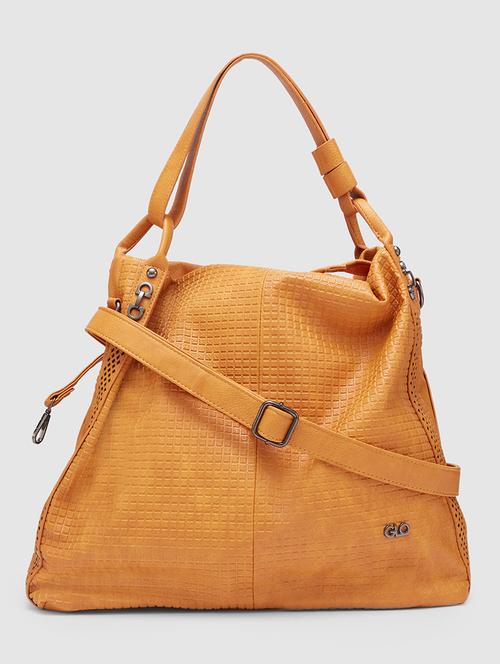 women yellow leatherette hobo handbag - 20355099 -  Standard Image - 0