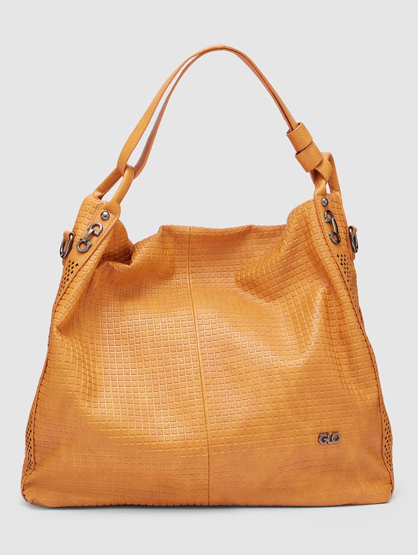 women yellow leatherette hobo handbag - 20355099 -  Standard Image - 1