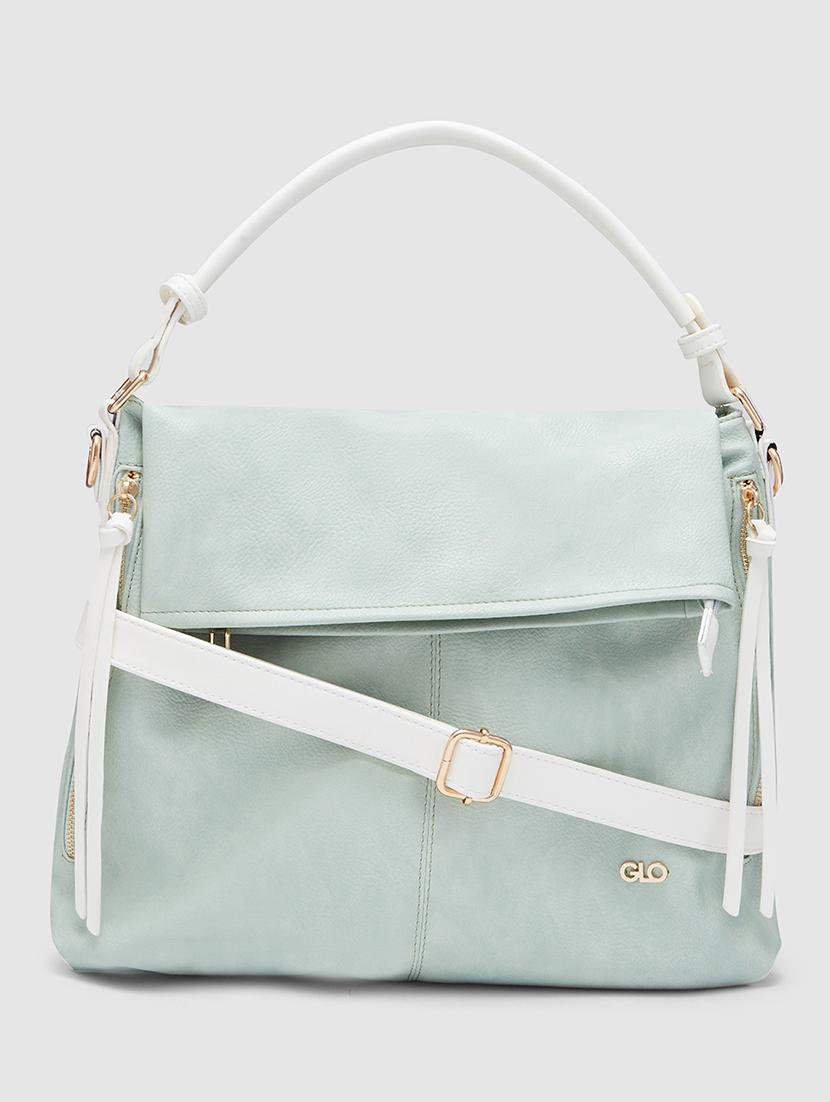 sea green leatherette (pu) handbag - 20355102 -  Zoom Image - 0