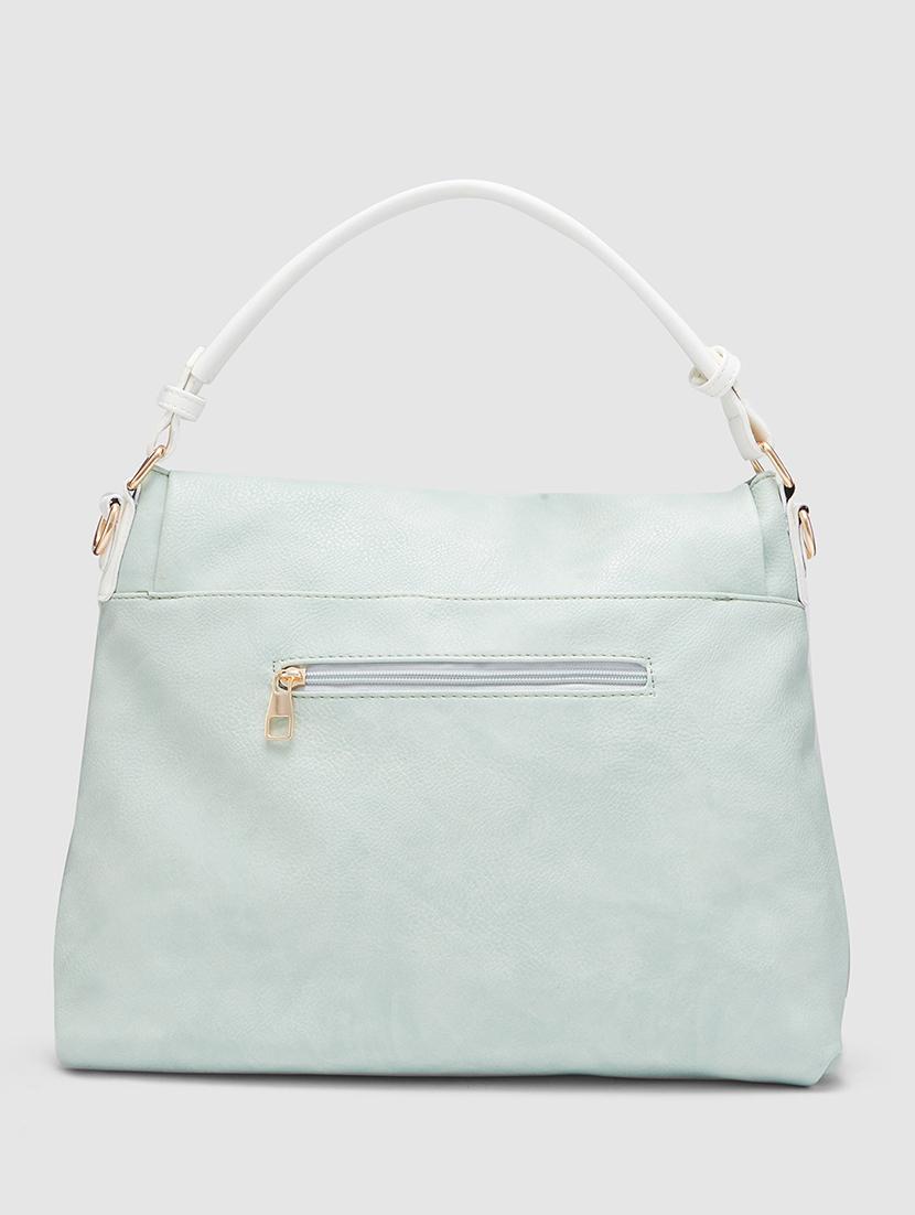 sea green leatherette (pu) handbag - 20355102 - Standard Image - 4