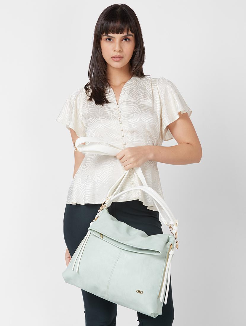 sea green leatherette (pu) handbag - 20355102 - Standard Image - 6