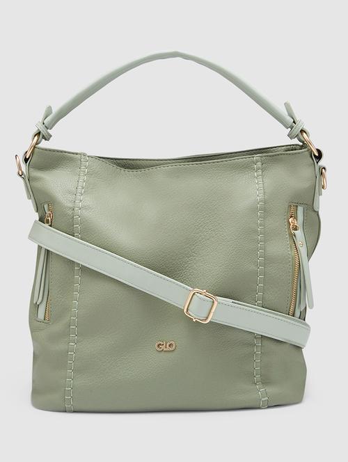 green leatherette (pu) handbag - 20355105 - Standard Image - 0