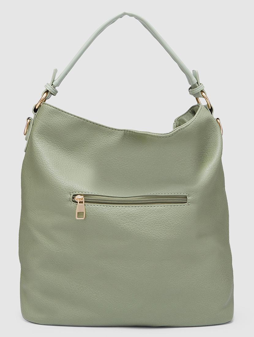 green leatherette (pu) handbag - 20355105 -  Standard Image - 1