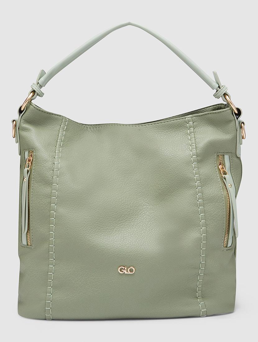 green leatherette (pu) handbag - 20355105 - Standard Image - 4