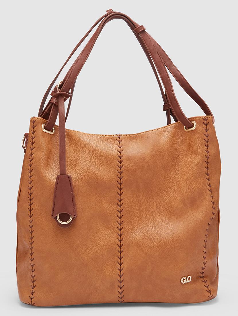 tan leatherette (pu) handbag - 20355106 - Standard Image - 4
