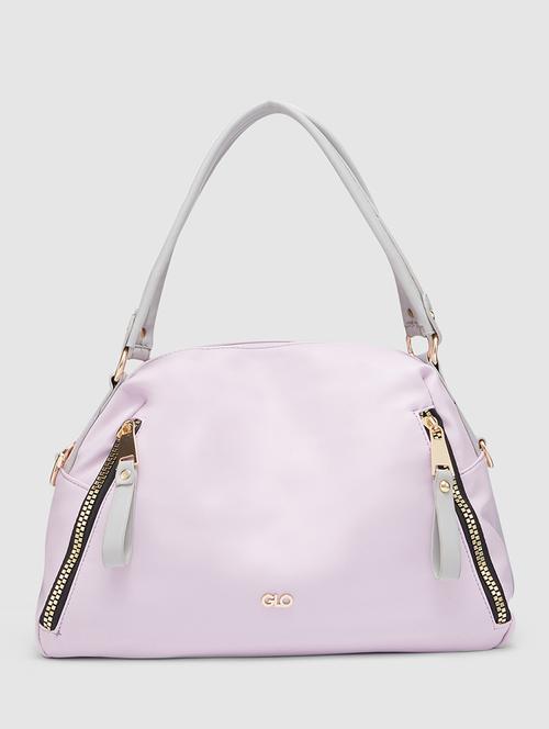 purple leatherette (pu) handbag - 20355107 -  Standard Image - 0