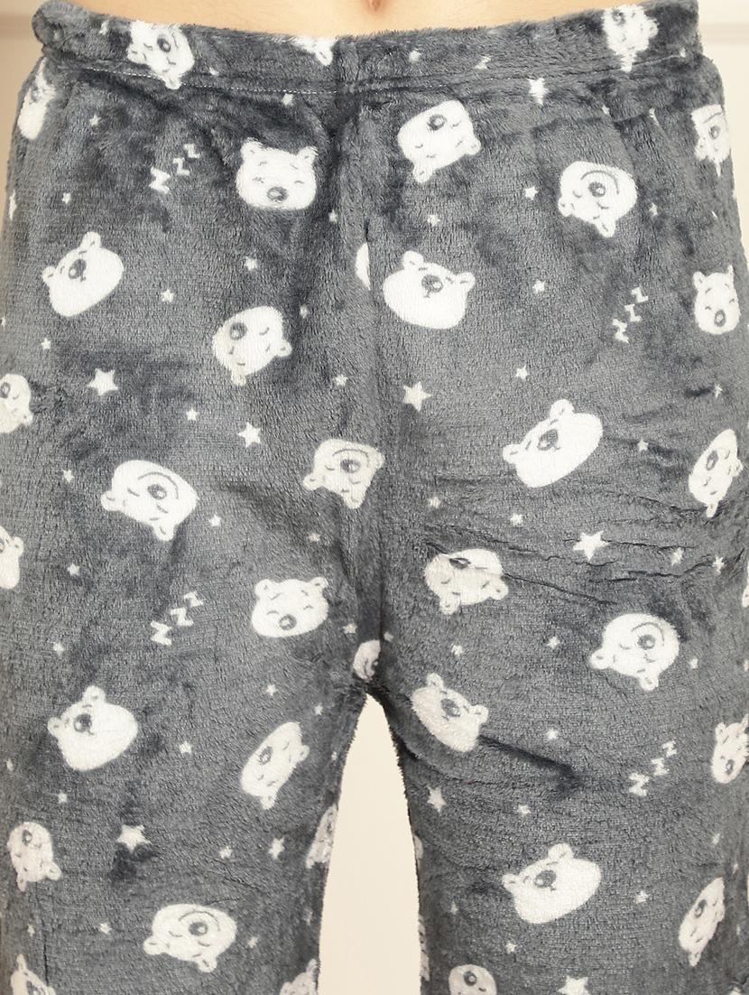 grey quirky print pyjama nightwear set - 20355147 - Standard Image - 6