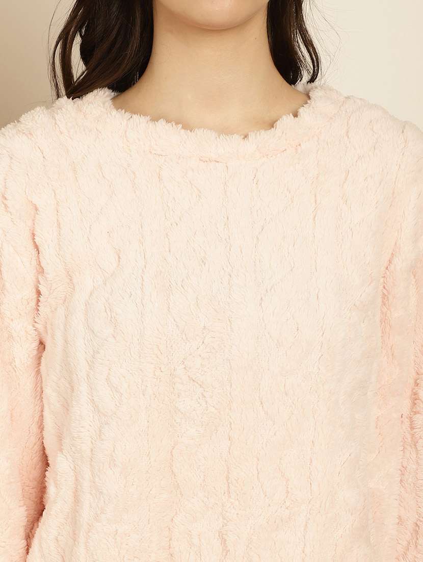 coral fur pyjama nightwear set - 20355152 -  Standard Image - 4