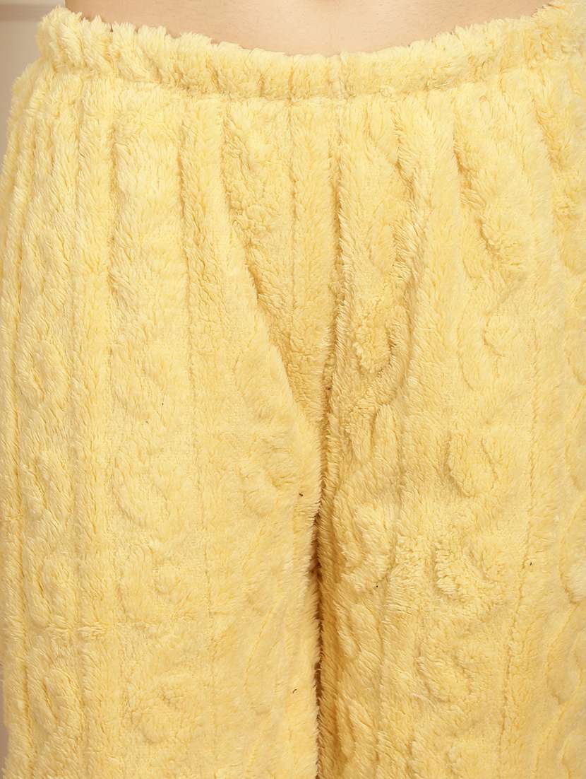 yellow self design pyjama nightwear set - 20355157 -  Standard Image - 6