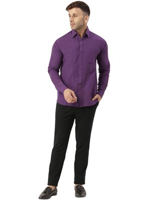 men pack of 2 solid and self designed cotton casual shirt - 20355566 - Standard Image - 8