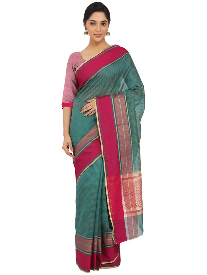 self design handloom saree with blouse