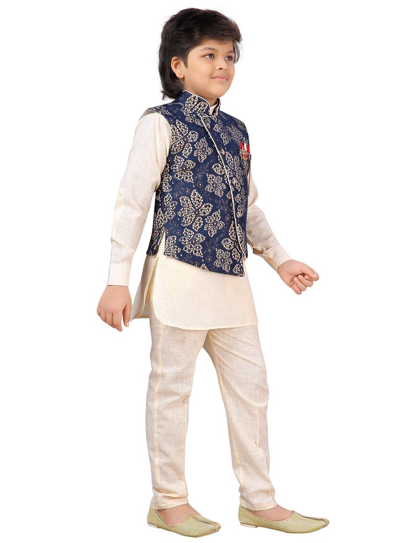 boys kurta bottom with jacket - 20359064 - Standard Image - 1